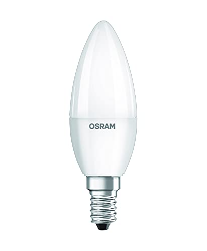 Osram LED BASE Classic B40, matte Filament LED-Lampen aus Glas für E14 Sockel, Kerzenform, Warmweiß (2700K), 806 Lumen… – Ansicht 4
