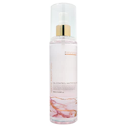 Manna Kadar Matte About You Face Mist Cosmetics- this facial spray helps reduce shine while keeping skin hydrated and appearing less oily- 6.08 fl ounces