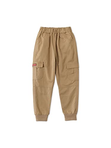 Kid Boy Casual Pocket Design Cotton Cargo Pants Khaki