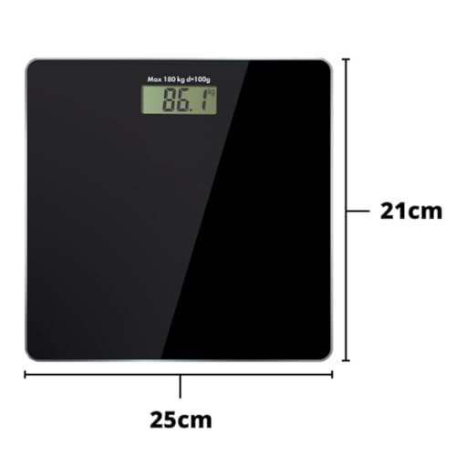 Balança Digital Corporal De Banheiro Até 180 Kg Vidro Temperado