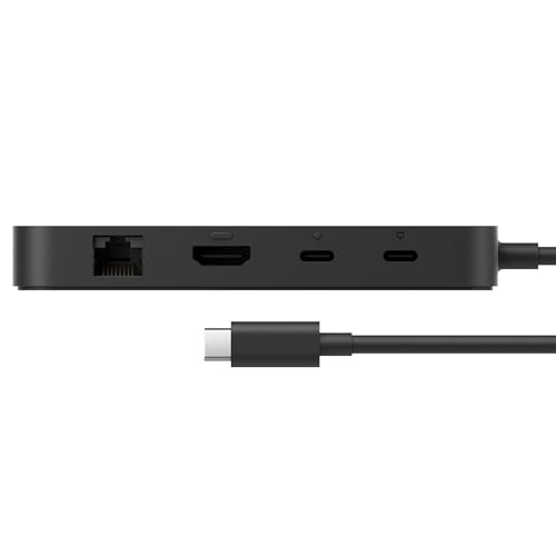 Station d'accueil Microsoft Surface USB4 Dock Noir avec double affichage 4K fluide - 4