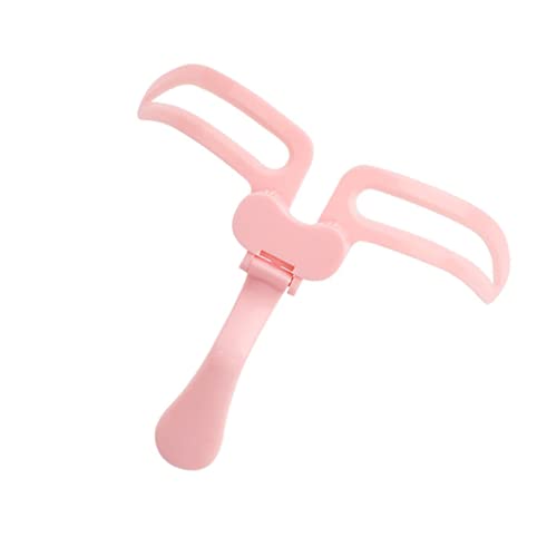 FOMIYES 携帯折りたたみ式眉毛 定規 ピンク色 バランス可能な眉毛測定ツー