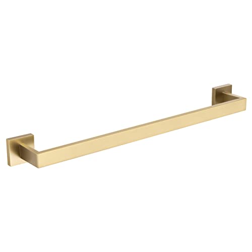 TURS Bathroom 60CM Single Towel Bar, Wall Mounted Brass Gold Towel Rail, SUS304 Stainless Steel Rustproof for Bathroom Kitchen(Brushed Gold)