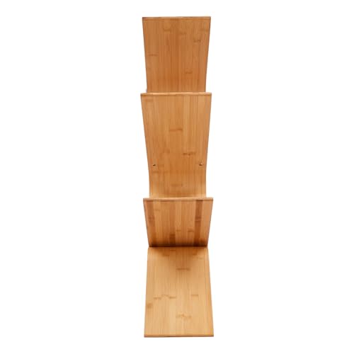 Librería de 5 pisos en bambú natural: estantería abierta de 91 cm estilo árbol 7