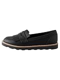 NEXT Mädchen Standard Passform (F) Loafer für die Schule Schwarz 35