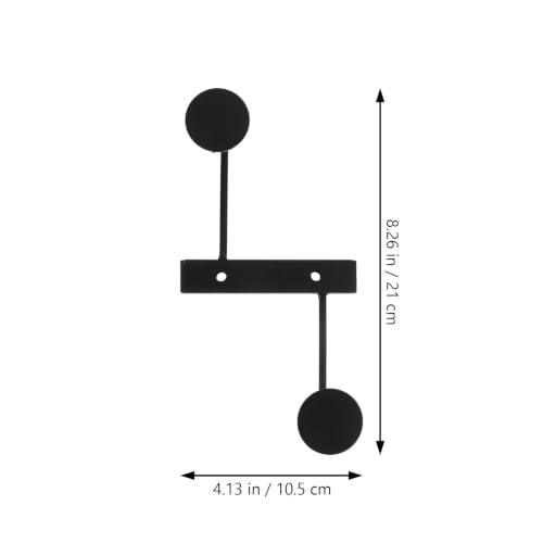 Perchero de pared negro de hierro extensible para ropa de bano 3