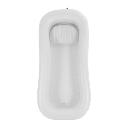 Bañera inflable portátil para adultos PVC ducha bañera 130W blanco 10L, para uso en casa o en hospitales para ancianos, mujeres embarazadas, pacientes