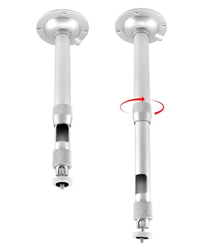 QWORK® Beamer Halterung Decke oder Wandhalterung - Verstellbarer 20-40cm – Universal 1/4 Gewinde - für Mini Beamer, Digitalkamera, Camcorder