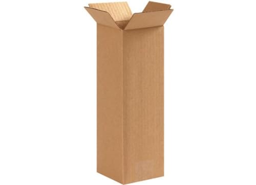 Image of Secure Seal - 4x4x12 Pack of 25 Corrugated Cardboard Packing Shipping Mailing Moving Carton Boxes