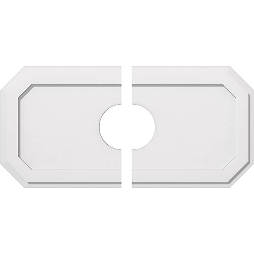 Ekena Millwork CMP32X16ED2-06000 Emerald Architectural Grade PVC Contemporary, Two Piece Urethane Ceiling Medallions 32"W x 16"H x 6"ID x 11"C x 1"P