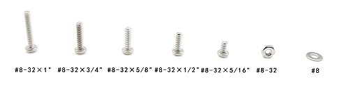 Hvazi #8-32 Unc Stainless Steel Phillips Pan Head Machine Screws Nuts Flat Washers Assortment Kit #TOP2