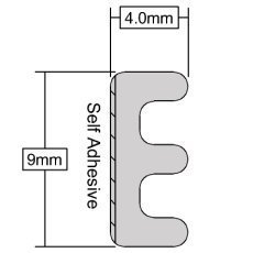 Stormguard, battitacco Seal N Save EPDM, sezione a...