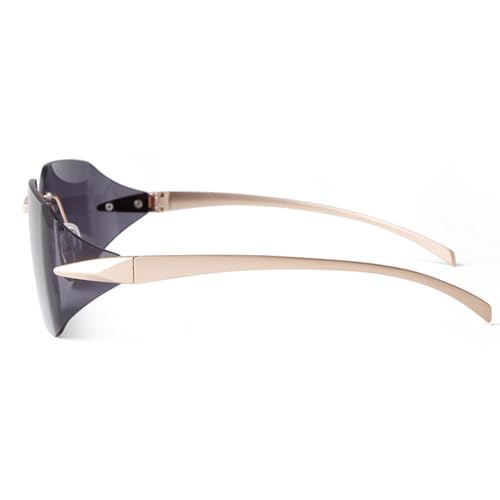 Lunettes de soleil sans monture rétro chic et luxe pour un style affirmé