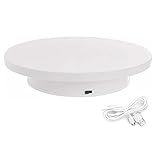 Rotating display stand,8 Inches Electric Motorized Rotating Turntable,USB Charging Rotating Mirror Display Turntable with for 360 Degree Product Images or Jewelry, Watch,Collectible Display,3D Models