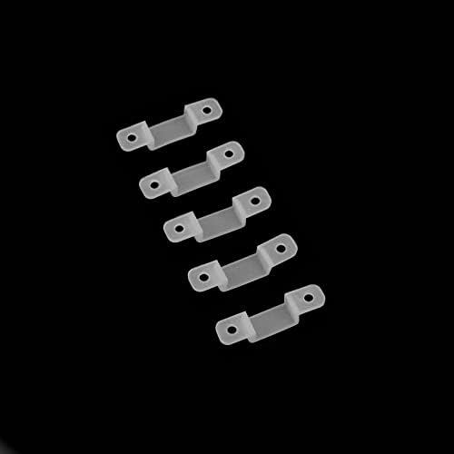 WATAWATA 80 LED Holder Clips LED Strip Light Mounting Brackets Silicone LED Fixing Clips for LED Light Strips Fixing Holder for LED Light with 160 Screws Included (80)
