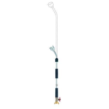 Geka 6480VSB Lance D‘Arrosage Vario 35° avec Tuyau D‘Évacuation Télescopique 80-140cm, Argent/Noir/Rouge, 18 x 8 x 13 cm