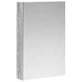 ULUYYUC Armadietto da bagno con specchio grigio Sonoma, 40 x 10,5 x 60,5 cm