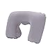 Generic Oreiller De Soutien du Cou en Forme De U Coussin Gonflable Pliable Voyage Air Avion Sommeil Oreiller Vertébral Cervical Portable (Color : Lightgrey)