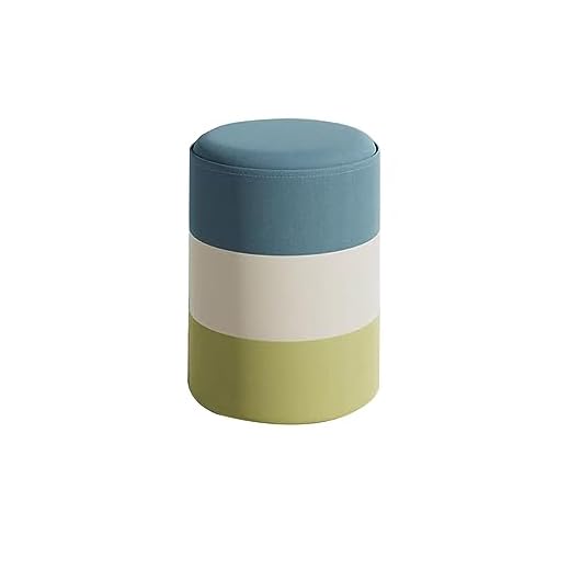 Reposapiés Otomano,Redondo Lavable con Tela De Lino,Sillas De Tocador Multifuncionales para Maquillaje,Reposapiés para Sala De Estar,Dormitorio, Oficina En Casa,2 Tamaños,8 Colores