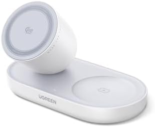 UGREEN Zapix 2-in-1 Qi2 25W Magnetisches Kabelloses Ladegerät, Zertifiziert | iPhone Ladestation kompatibel mit MagSafe für iPhone 17/16/15/14/13/12 Serie & AirPods, mit 1M Kabel -
