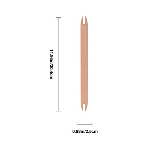2 Pcs Knitting Tools Sewing Accessories Knitting Shuttles Wooden Knitting Needle Weaving Stick Natural Wooden Shuttles Sewing Tools Weaving Tools