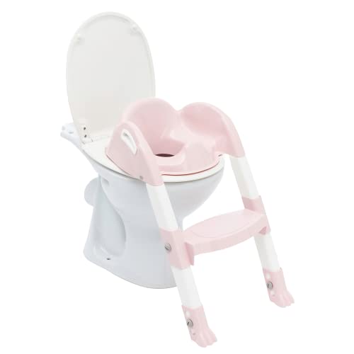 THERMOBABY Réducteur WC Enfant Kiddyloo Rose poudré - A partir de 18 mois - Fabriqué en France