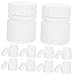 VILLFUL 24pcs Hdpe Refillable Medicine Bottles Screw Caps Portable Sample Containers for Pills Powders and Liquids for Travel and Home Use