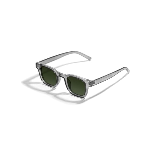 Buy SAM AND MARSHALL KUN Non Polarized Sunglass I 400% UV Protection I Square Sunglass I Unisex, Medium, Grey at Amazon.in - Image 2