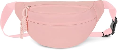 Brusttasche Bum Bags Rosa, Bauchtasche Damen Rosa, Bauchtasche Mädchen Wasserabweisend, Gürteltasche für Damen und Herren, 3 Taschen mit Reißverschluss, bauchtaschee Klein für Outdoor Reise Laufen