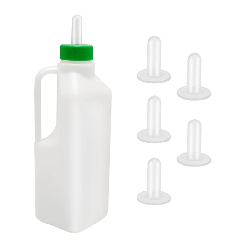 1PCS 850ml Lamb Nursing Bottle + 5 Matching Teats - Animal Feeding Bottle for Sheep, Lamb & Piglet