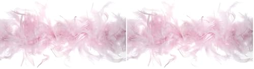 Trimits Marabou Feather Boa 1.8m x 12cm - Fancy Dress Feather Scarf for Parties Holidays Festivals Pride Hen Do Stag Do Halloween Christmas Tree - Pink