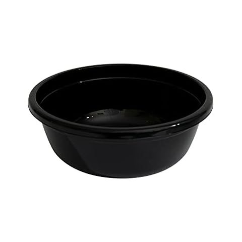 Plastic Round Washing Up Bowl (8L, Black) Cover