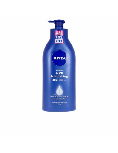 NIVEA Body Milk Nutritivo (1 x 625 ml), leche corporal para una hidratación profunda durante 48 h, crema hidratante corporal con aceite de almendras para piel muy seca