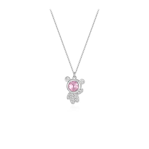 Chaîne de clavicule femme collier ours argent style minimaliste