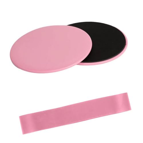 2PCS Core Sliders,Discos de Deslizamiento,Fitness Discos Deslizantes,Equipo de Entrenamiento de Cuerpo Completo,para Ejercicios en el Hogar,Corporal Pérdida de Peso,Viene con una Banda Elástica