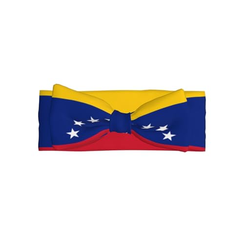 ZZYYDS Baby Flag of Venezuela printed bow headband, fashionable and cute, soft and skin-friendly, good elasticity