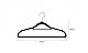 MELA’S Velvet Hangers, Set of 20, Non-Slip Clothes Hanger, Small Tie Bar, Rotating Hook,Thickness 0.6 cm,Space-Saving, Length 44 cm for Coats/Trousers/Ties, Grey/White/Black (Classic Black)