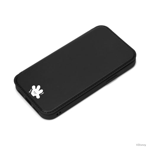 Premium Style iPhone 13 mini�p �K���X�t���b�v�P�[�X [�~�b�L�[�}�E�X/�u���b�N] PG-DGF21J01MKY