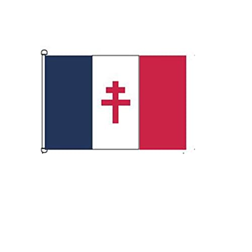 Stormflag Drapeau Lorraine Cross France Libre 1940-1944 30x45cm Drapeau du navire 12x18in polyester 150g/2 avec œillets et Double couture