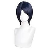 HSHUHMLBJ Short Blue Daily Party Cosplay Peluca para Yusuke Kitagawa Anime Cosplay Peluca