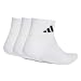 adidas Unisex Cushioned Sportswear Ankle Socks 3 Pair Pack, white/white/black, 37-40