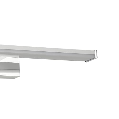 EGLO LED Wandlampe Pandella 1, LED Spiegelleuchte aus Aluminium und Kunststoff, Badezimmer Lampe in Chrom, Silber, Weiß, LED Feuchtraumleuchte neutralweiß, IP44, L 40 cm