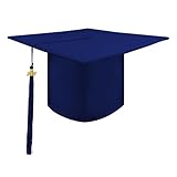 AUYAO Bachelor Hut 2026 Abschluss Hut Unisex Doktorhut Verstellbar Graduation Cap Geschenk für Abitur Studium Master Bachelor Abschluss Examen Hochschule Doktortitel Student (Marine, 2026 Anhänger)