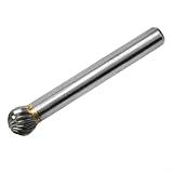 Carbide Rotary Burr for Ball Head Die Grinder Bit, Single Cut Milling Carving Tool for Metal and Non-Metal Working, 1 Pc Silver(6X8) - Image 4