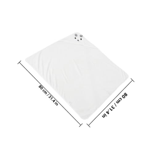 Toalla de baño con capucha para pequeños material de forro polar blanco pack de 2 unidades 3