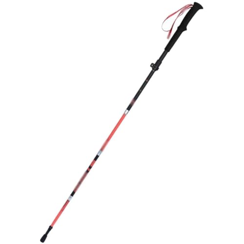 Carbon Fiber Trekking Poles, Ultralight Backpacking Gear, Adjustment Collapsible Hiking Sticks, Lever Locks and Terrain Accessories(Pink Color)