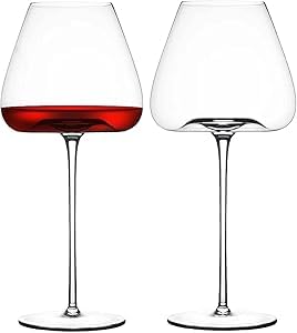 YKingder Wine Glasses Set of 2. 700ml. Lead-free Premium Crystal Clear Glass for Wedding Anniversary or Birthday Gift