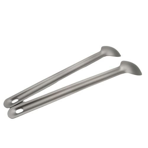 Rison Titanium Spoon Outdoors Long Handle Flatware, Eco-Friendly Titanium Spoon Ultra Lightweight Camping Cutlery For Backpacking Or Hiking Outdoors #TOP5