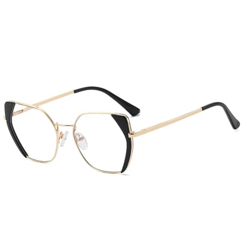 Monture lunettes œil de chat polygone bicolore pour femme