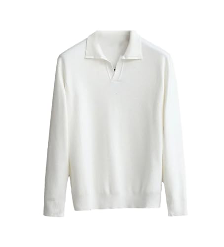 Kelsiop Men's Winter High-End Business Casual Wool V-Neck Sweater